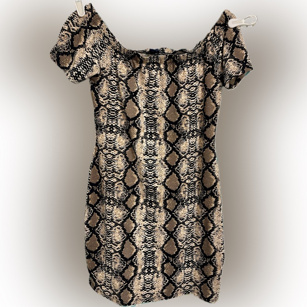 Snakeskin print Mini dress